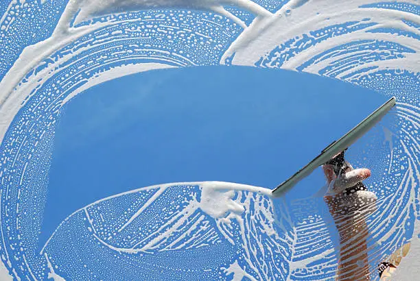 Detailed window frame and screen cleaning